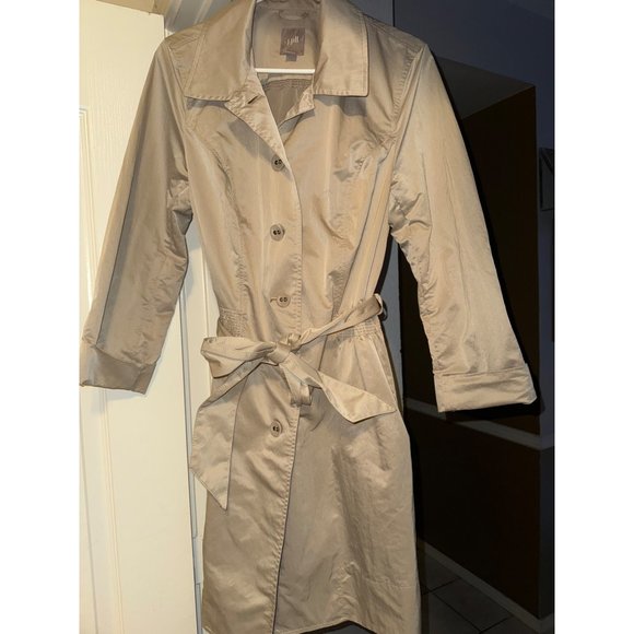 J. Jill tan trench coat size small - Picture 1 of 8
